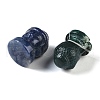 Natural Mixed Gemstone Carved Buddha Figurines DJEW-M015-01-2