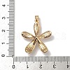 Brass Micro Pave Clear Cubic Zirconia Pendants KK-B138-02G-3