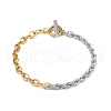304 Stainless Steel Cable & Rope Chain Bracelets for Women BJEW-K279-03GP-4