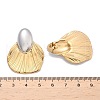 304 Stainless Steel Two Tone Fan Stud Earrings EJEW-C142-16PG-5