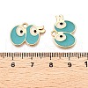 Rack Plating Alloy Enamel Pendants ENAM-T020-16-RS-3