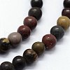 Natural Dendritic Jasper Beads Strands G-I199-20-6mm-3