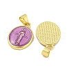 Rack Plating Brass Enamel Pendants KK-Z053-22G-2