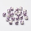 Handmade Printed Porcelain Beads X-CF187Y-1
