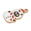 Christmas Kitty Alloy Enamel Pendants ENAM-I060-02C-2