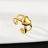 304 Stainless Steel Adjustable Open Cuff Rings for Women RJEW-U063-01A-G-3