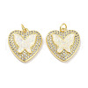 Brass Micro Pave Clear Cubic Zirconia Pendants KK-L213-018G-03-1