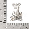 Brass Micro Pave Clear Cubic Zirconia Fold Over Clasps KK-S382-16P-3