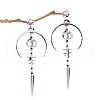 Moon with Eye Gothic Style Alloy Dangle Stud Earrings FS-WG16F02-01-5