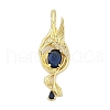 Brass Micro Pave Cubic Zirconia Pendants KK-D317-131G-1
