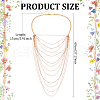Iron Tassel Body Chain AJEW-WH0348-222KCG-2