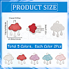SUNNYCLUE 10Pcs 5 Colors Baking Paint Zinc Alloy with Resin Pendants FIND-SC0011-17-2