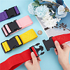 CRASPIRE 6Pcs 6 Colors Polyester Adjustable Luggage Straps FIND-CP0001-21-3