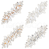 GOMAKERER 4Pcs 4 Style Flower Crystal Rhinestone Pearl Hair Barrettes OHAR-GO0001-08-1