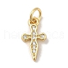 Brass Micro Pave Cubic Zirconia Charms KK-M283-20A-01-1