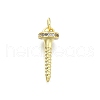 Brass Micro Pave Cubic Zirconia Pendants KK-K400-45G-1