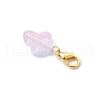 Transparent Glass Cross Pendant Decorations HJEW-JM03349-02-5