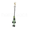 Halloween Theme Skeleton Glass Seed & Natural Black Onyx & Synthetic Turquoise Beaded Pendant Decorations HJEW-MZ00284-04-2