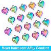SUPERFINDINGS 20Pcs Rainbow Color Alloy Pendants FIND-FH0003-57-3