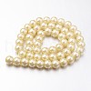Eco-Friendly Dyed Glass Pearl Round Beads Strands HY-A008-8mm-RB012-3