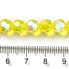 Electroplate Transparent Glass Beads Strands EGLA-A035-T8mm-L03-4