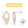DICOSMETIC 50Pcs 304 Stainless Steel Stud Earring Findings STAS-DC0014-11-2