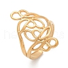 304 Stainless Steel Open Cuff Rings for Women RJEW-U061-02G-4