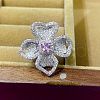 Brass Rhinestone Finger Rings for Women FS-WGC1A7E-02-4