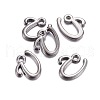 Gunmetal Plated Alloy Letter Pendants PALLOY-J718-01B-U-2