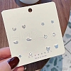 6 Pairs Anti-Tarnish Exquisite 925 Sterling Silver Stud Earrings Sets for Girls Women WG93702-10-1