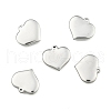 Tarnish Resistant 304 Stainless Steel Stamping Blank Tag Heart Pendants STAS-R063-02-2