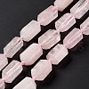 Natural Rose Quartz Beads Strands G-F719-04-1