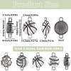 SUNNYCLUE 50Pcs 5 Styles Tibetan Style Sport Ball Alloy Connector Charms TIBE-SC0001-95-2