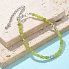 Natural Peridot Bead Bracelet ZW6419-4-4