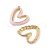 304 Stainless Steel Enamel Pendants STAS-P380-08G-04-2