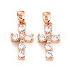 Brass Micro Pave Cubic Zirconia Pendant ZIRC-P089-21RG-2