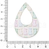 Printed Transparent Acrylic Pendants FIND-K017-15B-02-3