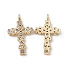 Brass Clear Cubic Zirconia Pendants KK-E068-VA017-2-1