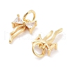 Brass Micro Pave Cubic Zirconia Pendants KK-P271-23G-2
