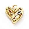 Brass Micro Pave Cubic Zirconia Pendants KK-H433-21G-2