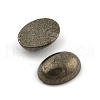 Oval Natural Pyrite Cabochons G-I125-10-18x13mm-01-2