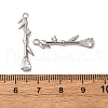 Brass Micro Pave Clear Cubic Zirconia Pendants KK-Z112-27P-3