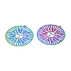 Ion Plating(IP) 201 Stainless Steel Filigree Big Pendants STAS-S118-079-2