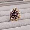 Alloy Rhinestone Finger Rings VI7189-1-1