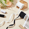 Fingerinspire 20 Yards 2 Colors Polyester Picot Elastic Lace Ribbon OCOR-FG0002-38-5