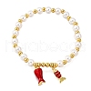 Brass Cubic Zirconia Stretch Bracelets BJEW-K278-03G-6