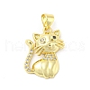Brass Micro Pave Cubic Zirconia Pendants FIND-Z023-03A-1