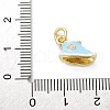 Brass Enamel Charms KK-S511-28B-G-3