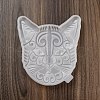 Cat Face DIY Silicone Molds AJEW-D052-04-6