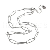 Non-Tarnish 304 Stainless Steel Horse Eye Link Chain Necklace NJEW-D045-07P-1